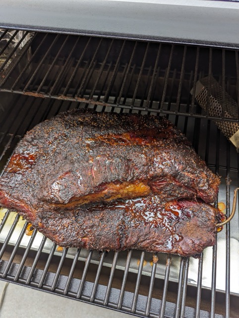Brisket in the Smoker